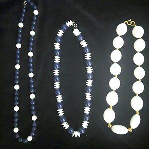 Necklaces - Three Plastic Beaded Necklaces